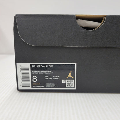 【中古品】【メンズ/レディース】 NIKE ナイキ AIR JORDAN 1 LOW 553558-041 エア ジョーダン 1 ロー スニーカー シューズ 靴 160-251218-as-02-izu サイズ：26cm カラー：BLACK/BLACK-UNIVERSITY BLUE 万代Net店