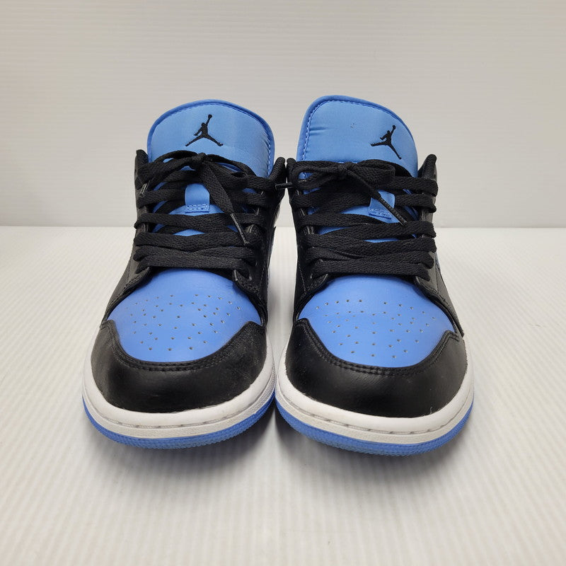 【中古品】【メンズ/レディース】 NIKE ナイキ AIR JORDAN 1 LOW 553558-041 エア ジョーダン 1 ロー スニーカー シューズ 靴 160-251218-as-02-izu サイズ：26cm カラー：BLACK/BLACK-UNIVERSITY BLUE 万代Net店