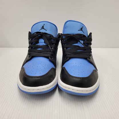 【中古品】【メンズ/レディース】 NIKE ナイキ AIR JORDAN 1 LOW 553558-041 エア ジョーダン 1 ロー スニーカー シューズ 靴 160-251218-as-02-izu サイズ：26cm カラー：BLACK/BLACK-UNIVERSITY BLUE 万代Net店