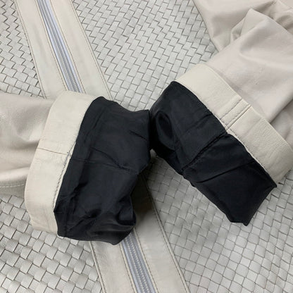 【中古品】【メンズ】 BARASSI バラッシ 1150-3082 MESH LAMB メッシュラム LEATHER SINGLE RIDERS JACKET レザー シングルライダースジャケッ トップス アウター 147-251218-ya-16-izu サイズ：46 カラー：グレー 万代Net店