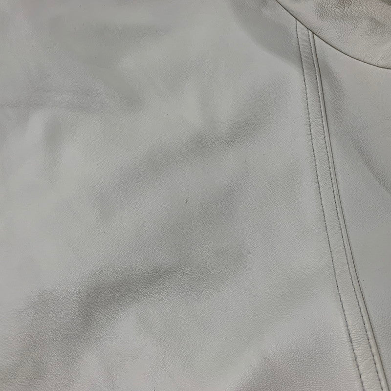 【中古品】【メンズ】 BARASSI バラッシ 1150-3082 MESH LAMB メッシュラム LEATHER SINGLE RIDERS JACKET レザー シングルライダースジャケッ トップス アウター 147-251218-ya-16-izu サイズ：46 カラー：グレー 万代Net店