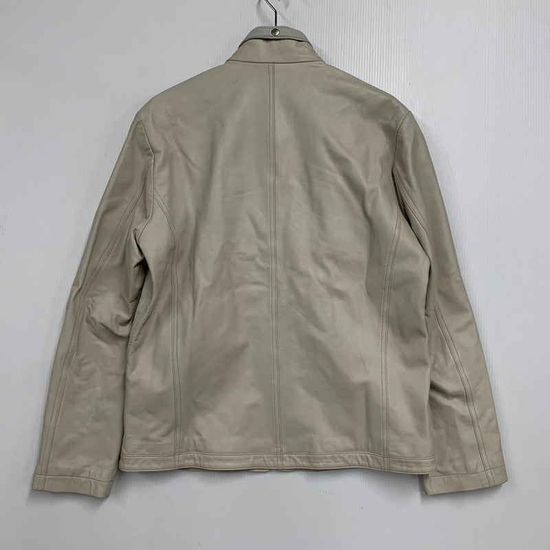 【中古品】【メンズ】 BARASSI バラッシ 1150-3082 MESH LAMB メッシュラム LEATHER SINGLE RIDERS JACKET レザー シングルライダースジャケッ トップス アウター 147-251218-ya-16-izu サイズ：46 カラー：グレー 万代Net店