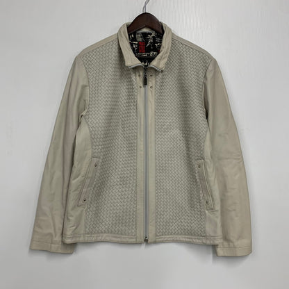 【中古品】【メンズ】 BARASSI バラッシ 1150-3082 MESH LAMB メッシュラム LEATHER SINGLE RIDERS JACKET レザー シングルライダースジャケッ トップス アウター 147-251218-ya-16-izu サイズ：46 カラー：グレー 万代Net店