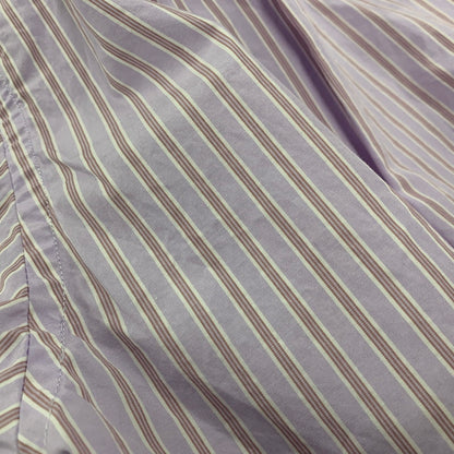 【中古美品】【メンズ】 REFOMED リフォメッド WRIST PATCH WIDE SHIRT RESH-021 リストパッチ ワイドシャツ ストライプ 長袖 トップス 140-251212-as-13-izu サイズ：2 カラー：LAVENDER 万代Net店