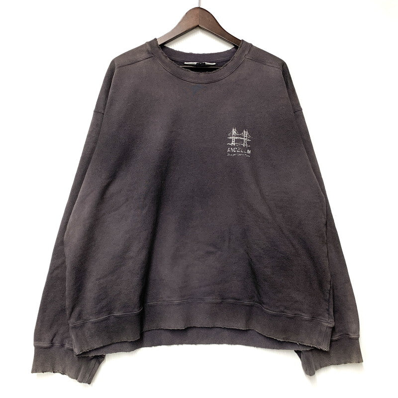 【中古品】【メンズ】 ANCELLM アンセルム BRIDGE SWEAT SHIRT ANC-CT115 ブリッジスウェットシャツ トレーナー 長袖 トップス 140-251212-as-03-izu サイズ：2 カラー：ブラック 万代Net店