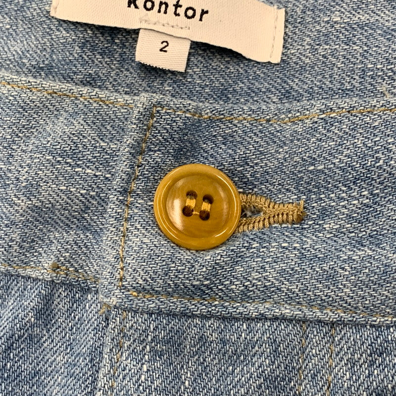 【中古品】【メンズ】 KONTOR コントール DEEP TUCK WIDE STRAIGHT DENIM PANTS KON-PT04253 ディープタック ワイドストレートデニムパンツ ボトムス 151-251212-as-08-izu サイズ：2 カラー：ICE BLUE 万代Net店