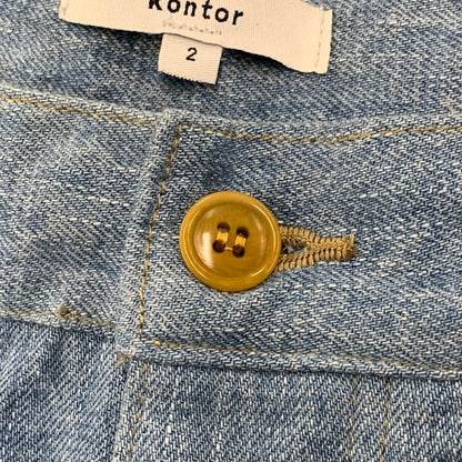 【中古品】【メンズ】 KONTOR コントール DEEP TUCK WIDE STRAIGHT DENIM PANTS KON-PT04253 ディープタック ワイドストレートデニムパンツ ボトムス 151-251212-as-08-izu サイズ：2 カラー：ICE BLUE 万代Net店