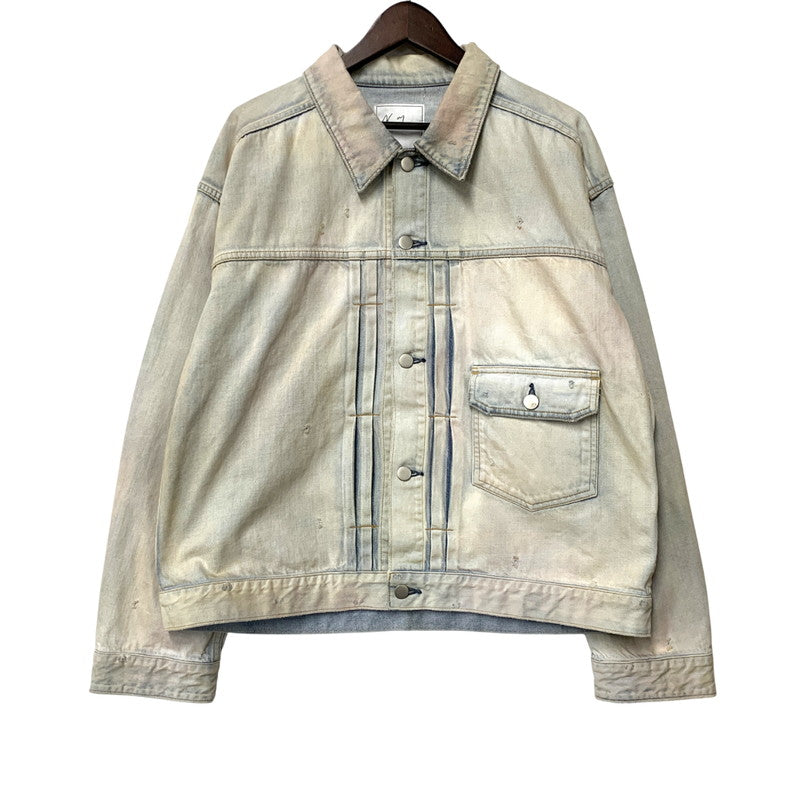 【中古美品】【メンズ】 ANCELLM アンセルム LAYERING COLOR DENIM JACKET ANC-JK67 レイヤリングカラー デニムジャケット アウター 140-251212-as-01-izu サイズ：1 カラー：インディゴ 万代Net店