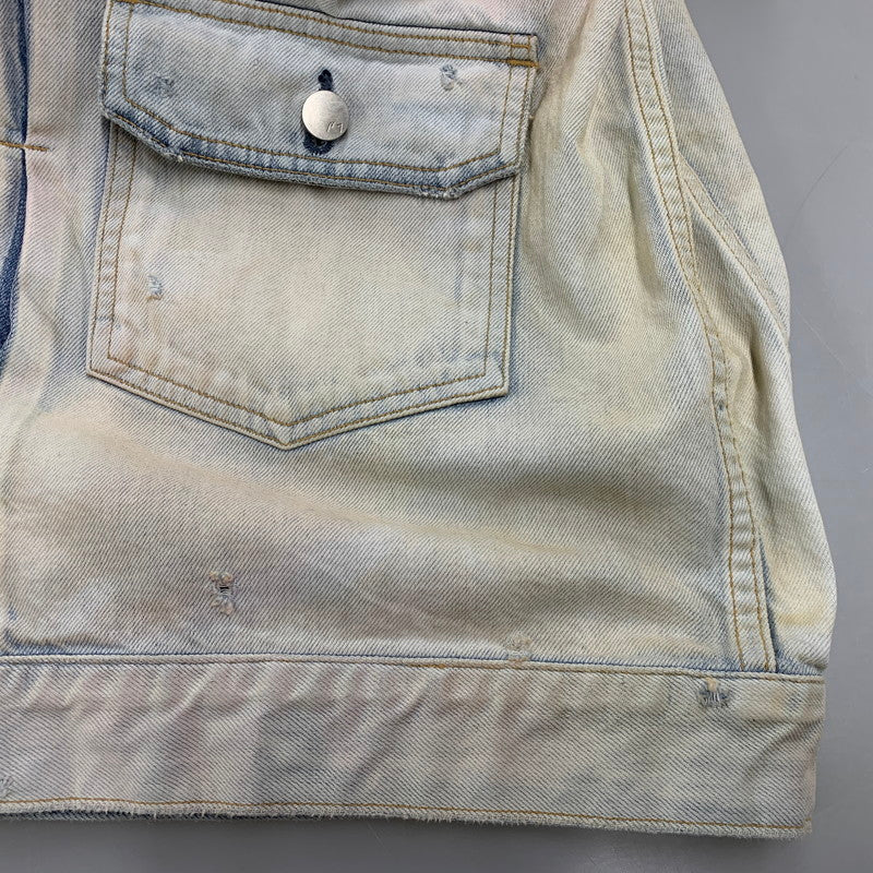 【中古美品】【メンズ】 ANCELLM アンセルム LAYERING COLOR DENIM JACKET ANC-JK67 レイヤリングカラー デニムジャケット アウター 140-251212-as-01-izu サイズ：1 カラー：インディゴ 万代Net店