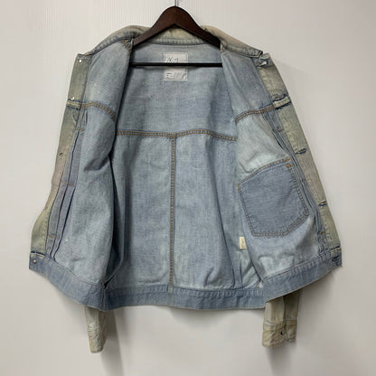 【中古美品】【メンズ】 ANCELLM アンセルム LAYERING COLOR DENIM JACKET ANC-JK67 レイヤリングカラー デニムジャケット アウター 140-251212-as-01-izu サイズ：1 カラー：インディゴ 万代Net店
