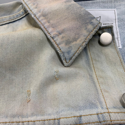 【中古美品】【メンズ】 ANCELLM アンセルム LAYERING COLOR DENIM JACKET ANC-JK67 レイヤリングカラー デニムジャケット アウター 140-251212-as-01-izu サイズ：1 カラー：インディゴ 万代Net店