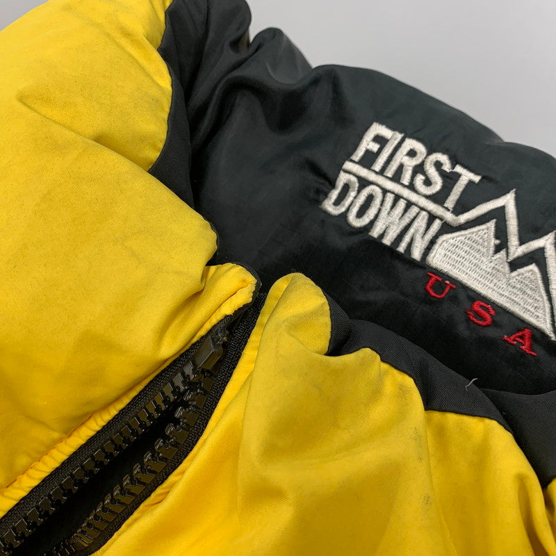 【現状渡し品】【メンズ】 FIRST DOWN ファーストダウン REVERSIBLE DOWN JACKET リバーシブル ダウンジャケット アウター 146-251212-as-15-izu サイズ：4XL カラー：ブラック/イエロー 万代Net店