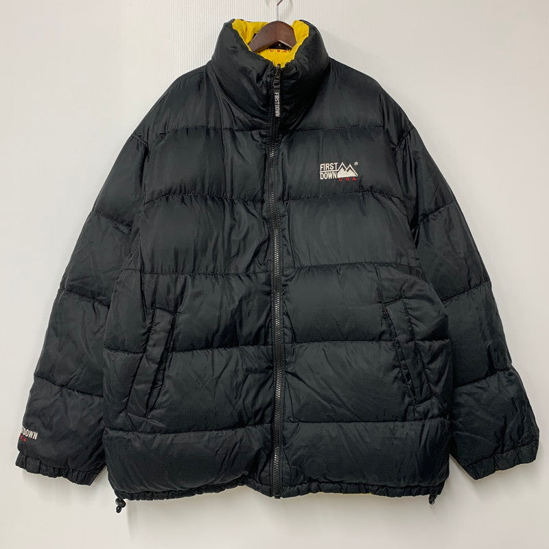 【現状渡し品】【メンズ】 FIRST DOWN ファーストダウン REVERSIBLE DOWN JACKET リバーシブル ダウンジャケット アウター 146-251212-as-15-izu サイズ：4XL カラー：ブラック/イエロー 万代Net店
