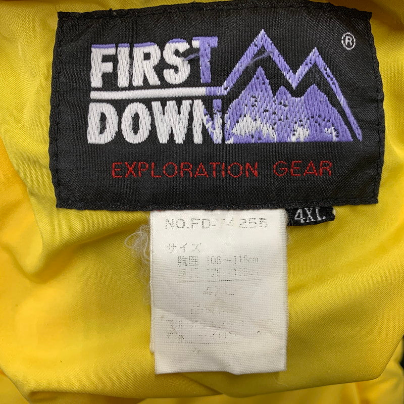 【現状渡し品】【メンズ】 FIRST DOWN ファーストダウン REVERSIBLE DOWN JACKET リバーシブル ダウンジャケット アウター 146-251212-as-15-izu サイズ：4XL カラー：ブラック/イエロー 万代Net店