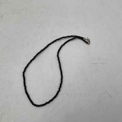 【中古品】【メンズ/レディース】 Justin Davis ジャスティンデイビス SNJ330 TINY ONYX CHAIN タイニー オニキス チェーン ネックレス アクセサリー 192-251218-kh-02-izu カラー：ブラック 万代Net店