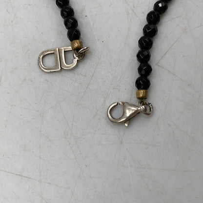 【中古品】【メンズ/レディース】 Justin Davis ジャスティンデイビス SNJ330 TINY ONYX CHAIN タイニー オニキス チェーン ネックレス アクセサリー 192-251218-kh-02-izu カラー：ブラック 万代Net店