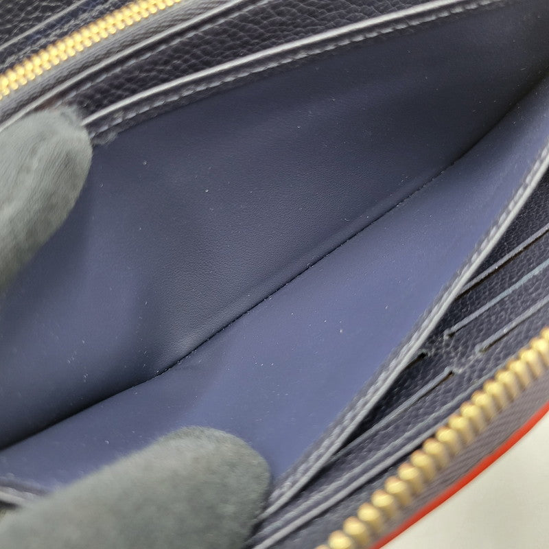 【中古品】【メンズ/レディース】 LOUIS VUITTON ルイ・ヴィトン M62121 SP2270 モノグラム アンプラント ジッピー ウォレット マリーヌルージュ 財布 長財布 179-251215-ya-19-izu カラー：ネイビー 万代Net店