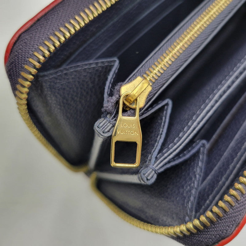 【中古品】【メンズ/レディース】 LOUIS VUITTON ルイ・ヴィトン M62121 SP2270 モノグラム アンプラント ジッピー ウォレット マリーヌルージュ 財布 長財布 179-251215-ya-19-izu カラー：ネイビー 万代Net店