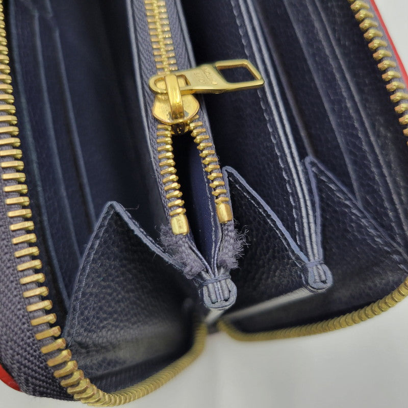 【中古品】【メンズ/レディース】 LOUIS VUITTON ルイ・ヴィトン M62121 SP2270 モノグラム アンプラント ジッピー ウォレット マリーヌルージュ 財布 長財布 179-251215-ya-19-izu カラー：ネイビー 万代Net店