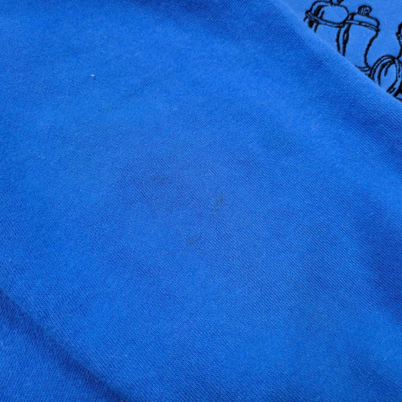 【中古品】【メンズ】 BLACK EYE PATCH ブラックアイパッチ SPRAY RIB CREWNECK SWEATSHIRT スプレー リブ クルーネック スウェットシャツ トップス 長袖 142-251220-cs-03-izu サイズ：M カラー：ブルー 万代Net店