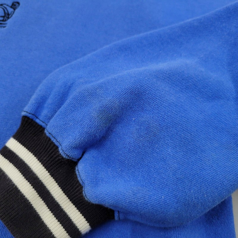 【中古品】【メンズ】 BLACK EYE PATCH ブラックアイパッチ SPRAY RIB CREWNECK SWEATSHIRT スプレー リブ クルーネック スウェットシャツ トップス 長袖 142-251220-cs-03-izu サイズ：M カラー：ブルー 万代Net店