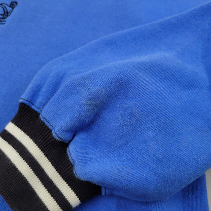 【中古品】【メンズ】 BLACK EYE PATCH ブラックアイパッチ SPRAY RIB CREWNECK SWEATSHIRT スプレー リブ クルーネック スウェットシャツ トップス 長袖 142-251220-cs-03-izu サイズ：M カラー：ブルー 万代Net店