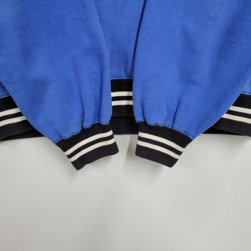 【中古品】【メンズ】 BLACK EYE PATCH ブラックアイパッチ SPRAY RIB CREWNECK SWEATSHIRT スプレー リブ クルーネック スウェットシャツ トップス 長袖 142-251220-cs-03-izu サイズ：M カラー：ブルー 万代Net店