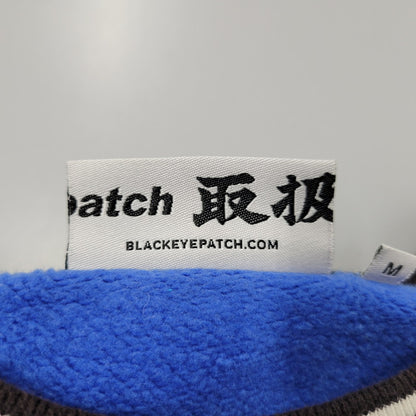 【中古品】【メンズ】 BLACK EYE PATCH ブラックアイパッチ SPRAY RIB CREWNECK SWEATSHIRT スプレー リブ クルーネック スウェットシャツ トップス 長袖 142-251220-cs-03-izu サイズ：M カラー：ブルー 万代Net店