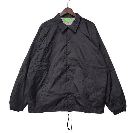 【中古品】【メンズ】 COMME des GARCONS コムデギャルソン OA-J005 CDG LOGO COACHES JACKET シーディーシー ロゴ コーチ ジャケット アウター 140-251216-cs-04-izu サイズ：L カラー：ブラック 万代Net店