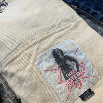 【現状渡し品】【メンズ】 HYSTERIC GLAMOUR ヒステリックグラマー XXX STUDS DENIM PANTS スタッズ デニム パンツ ズボン ボトムス 151-251215-ya-06-izu サイズ：下記参照 カラー：インディゴ 万代Net店
