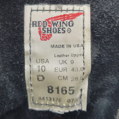 【現状渡し品】【メンズ】 RED WING レッドウィング 6-INCH CLASSIC ROUND BOOTS 8165 6インチ クラシック ラウンド ブーツ USA製 シューズ 靴 164-251215-as-06-izu サイズ：28cm カラー：ブラック 万代Net店