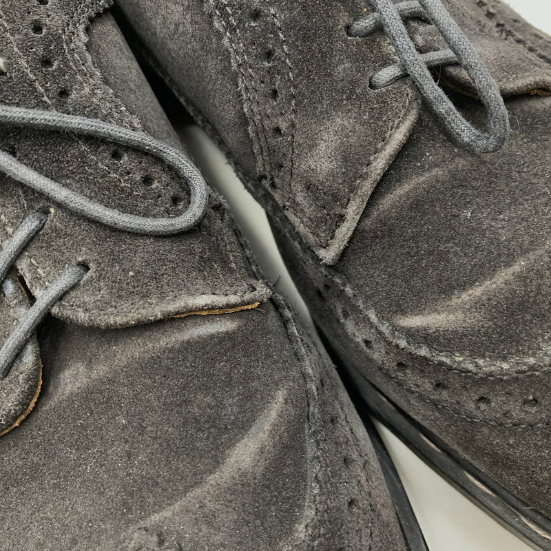 【中古品】【メンズ】 イングランド製 WING CHIP SUEDE LEATHER SHOES ウィング チップ スウェード レザー シューズ 靴 164-251216-cs-16-izu サイズ：9 カラー：ブラック 万代Net店