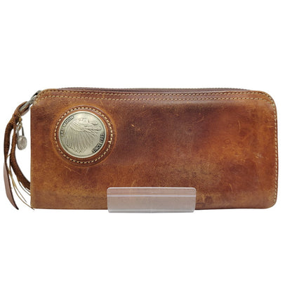 【中古品】【メンズ】 REDMOON レッドムーン L字ジップ LEATHER WALLET レザー ウォレット 財布 長財布 200-251215-ya-18-izu カラー：ブラウン 万代Net店