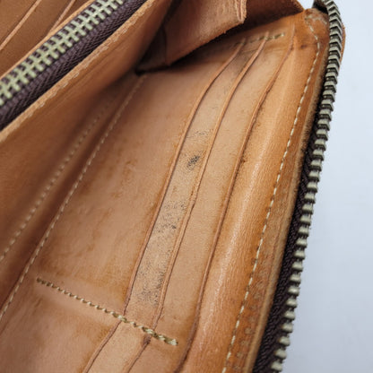 【中古品】【メンズ】 REDMOON レッドムーン L字ジップ LEATHER WALLET レザー ウォレット 財布 長財布 200-251215-ya-18-izu カラー：ブラウン 万代Net店