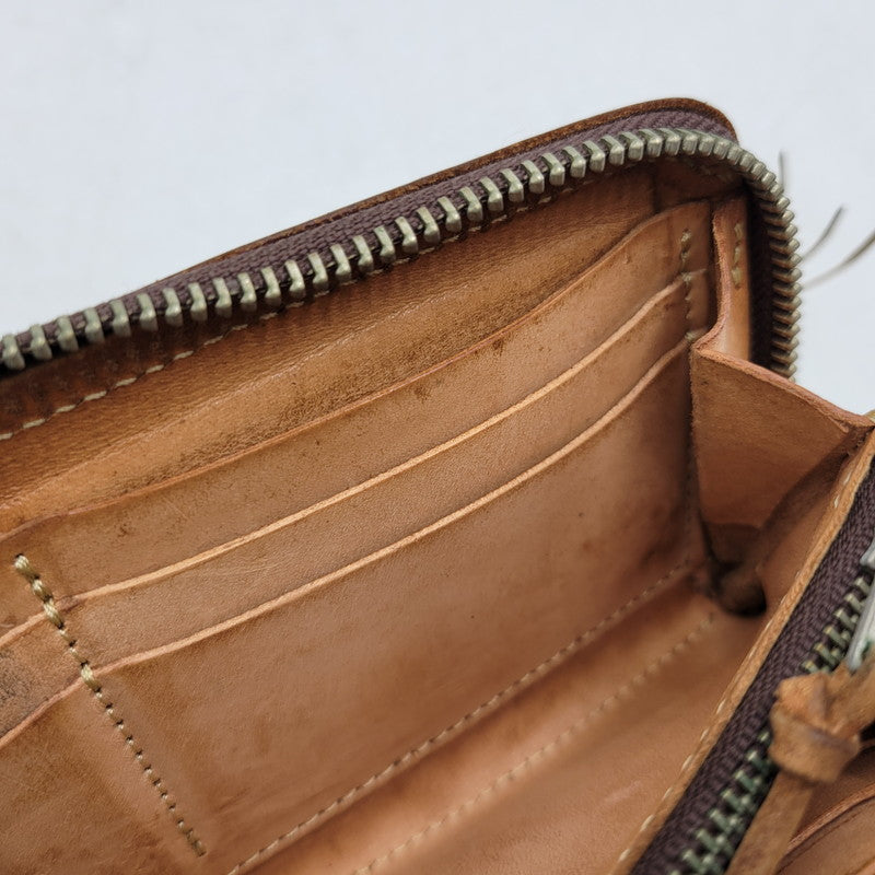 【中古品】【メンズ】 REDMOON レッドムーン L字ジップ LEATHER WALLET レザー ウォレット 財布 長財布 200-251215-ya-18-izu カラー：ブラウン 万代Net店