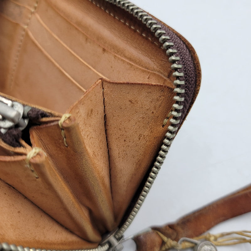 【中古品】【メンズ】 REDMOON レッドムーン L字ジップ LEATHER WALLET レザー ウォレット 財布 長財布 200-251215-ya-18-izu カラー：ブラウン 万代Net店