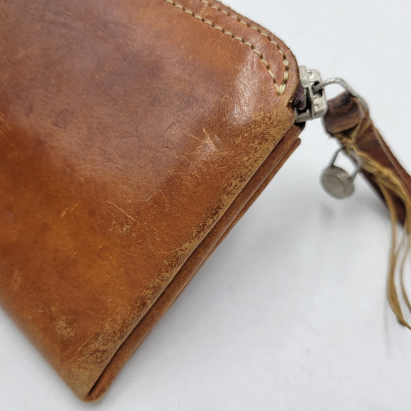 【中古品】【メンズ】 REDMOON レッドムーン L字ジップ LEATHER WALLET レザー ウォレット 財布 長財布 200-251215-ya-18-izu カラー：ブラウン 万代Net店