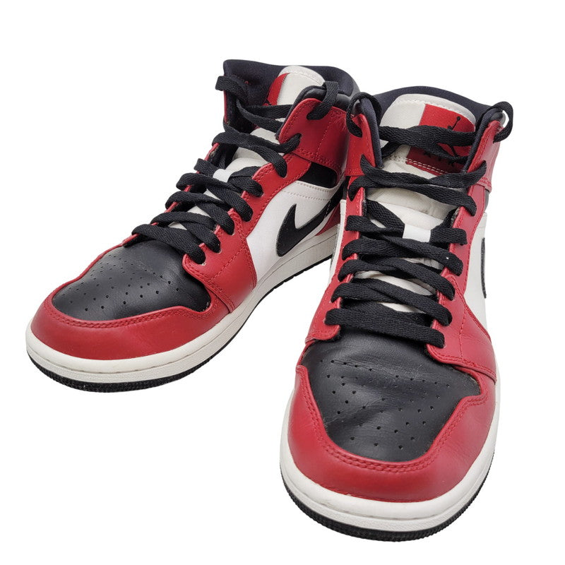 【中古品】【メンズ/レディース】 NIKE ナイキ 554724-069 AIR JORDAN 1 MID エア ジョーダン 1ミッド スニーカー シューズ 靴 160-251220-cs-08-izu サイズ：26cm カラー：BLACK/BLACK-GYM RED 万代Net店