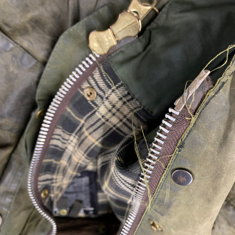 【現状渡し品】【メンズ】 Barbour バーブァー A200 BORDER JACKET ボーダー ジャケット アウター 146-251215-ya-11-izu サイズ：C46 カラー：カーキ系 万代Net店