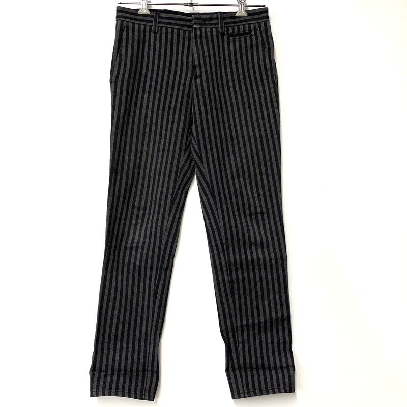 【中古品】【メンズ】 D101 2013 176 イタリア製 国内正規 TIGHT FIT STRIPE PANTS タイト フィット ストライプ パンツ ボトムス ズボン 152-251220-cs-29-izu サイズ：46 カラー：ブラック×グレー 万代Net店