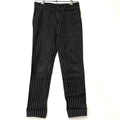 【中古品】【メンズ】 D101 2013 176 イタリア製 国内正規 TIGHT FIT STRIPE PANTS タイト フィット ストライプ パンツ ボトムス ズボン 152-251220-cs-29-izu サイズ：46 カラー：ブラック×グレー 万代Net店