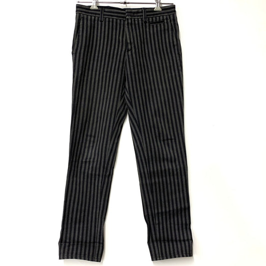 【中古品】【メンズ】 D101 2013 176 イタリア製 国内正規 TIGHT FIT STRIPE PANTS タイト フィット ストライプ パンツ ボトムス ズボン 152-251220-cs-29-izu サイズ：46 カラー：ブラック×グレー 万代Net店