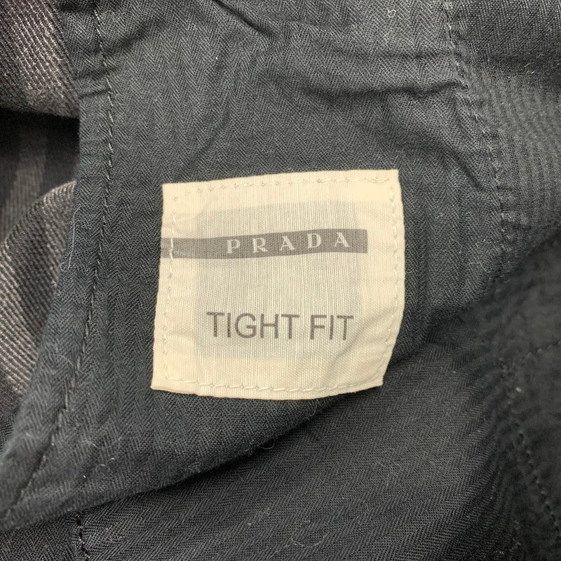 【中古品】【メンズ】 D101 2013 176 イタリア製 国内正規 TIGHT FIT STRIPE PANTS タイト フィット ストライプ パンツ ボトムス ズボン 152-251220-cs-29-izu サイズ：46 カラー：ブラック×グレー 万代Net店