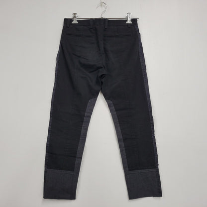 【現状渡し品】【メンズ】 DOLCE&GABBANA ドルチェアンドガッバーナ PATCHWORK PANTS G4O2EX パッチワークパンツ イタリア製 ボトムス 152-251215-as-13-izu サイズ：44 カラー：ブラック 万代Net店