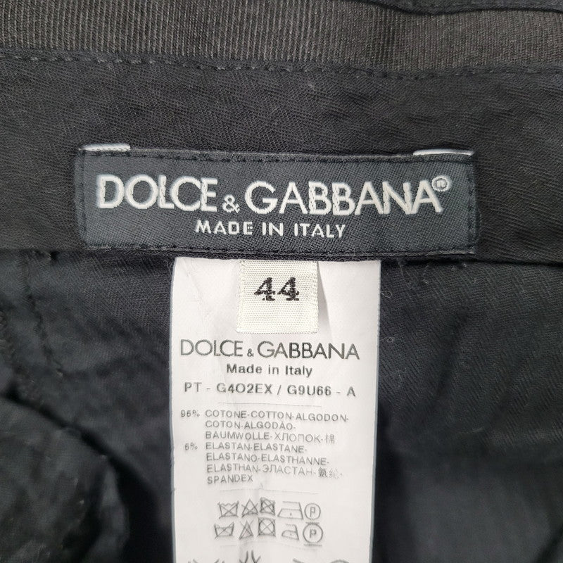 【現状渡し品】【メンズ】 DOLCE&GABBANA ドルチェアンドガッバーナ PATCHWORK PANTS G4O2EX パッチワークパンツ イタリア製 ボトムス 152-251215-as-13-izu サイズ：44 カラー：ブラック 万代Net店