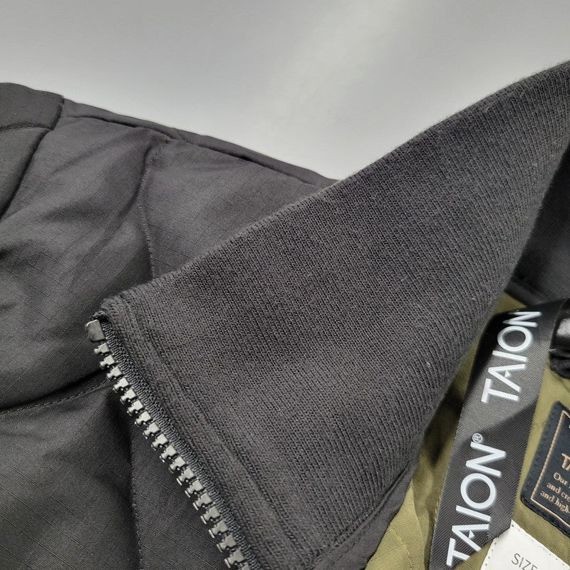 【中古品】【メンズ】 TAION タイオン MILITARY LIB HI NECK DOWN JACKET TAION-112ZML-1 ミリタリー リブハイネック ダウンジャケット アウター 144-251215-as-14-izu サイズ：XL カラー：ブラック 万代Net店