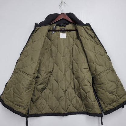 【中古品】【メンズ】 TAION タイオン MILITARY LIB HI NECK DOWN JACKET TAION-112ZML-1 ミリタリー リブハイネック ダウンジャケット アウター 144-251215-as-14-izu サイズ：XL カラー：ブラック 万代Net店