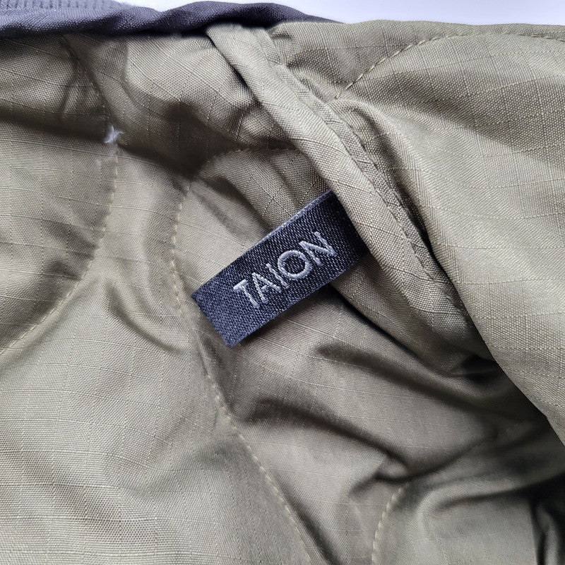 【中古品】【メンズ】 TAION タイオン MILITARY LIB HI NECK DOWN JACKET TAION-112ZML-1 ミリタリー リブハイネック ダウンジャケット アウター 144-251215-as-14-izu サイズ：XL カラー：ブラック 万代Net店
