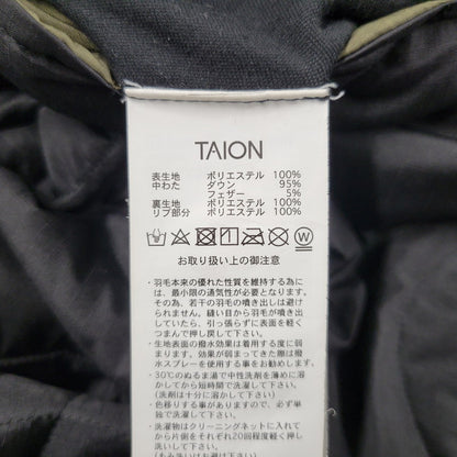 【中古品】【メンズ】 TAION タイオン MILITARY LIB HI NECK DOWN JACKET TAION-112ZML-1 ミリタリー リブハイネック ダウンジャケット アウター 144-251215-as-14-izu サイズ：XL カラー：ブラック 万代Net店