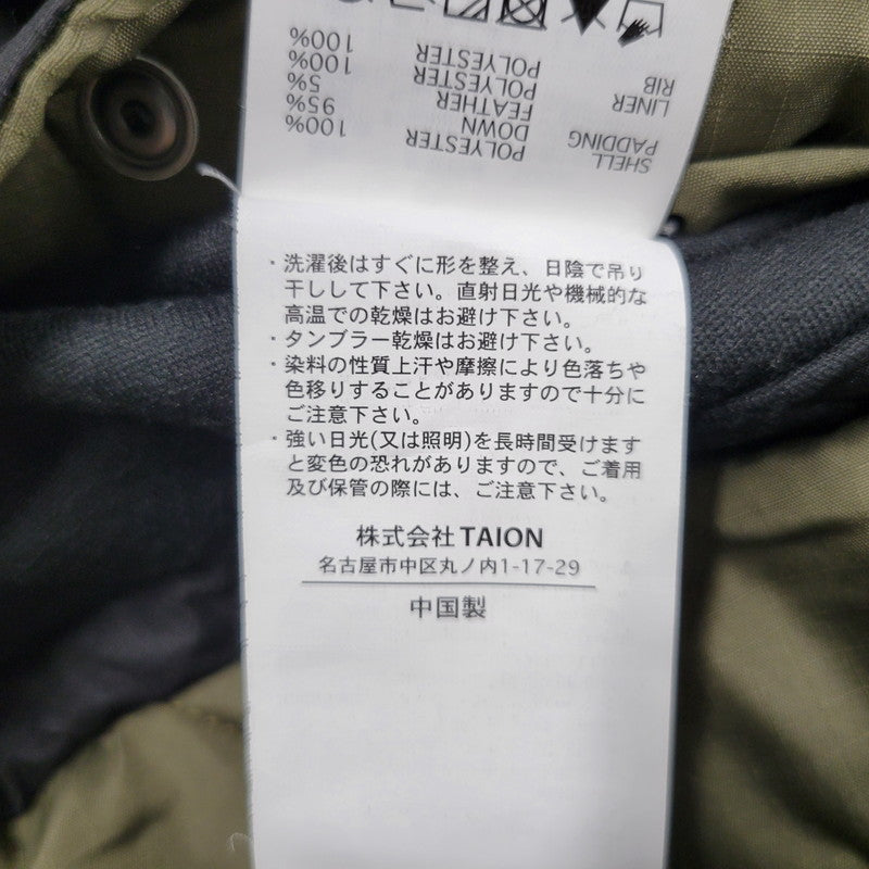 【中古品】【メンズ】 TAION タイオン MILITARY LIB HI NECK DOWN JACKET TAION-112ZML-1 ミリタリー リブハイネック ダウンジャケット アウター 144-251215-as-14-izu サイズ：XL カラー：ブラック 万代Net店